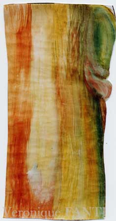huile sur kraft blanc
